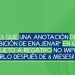 ¿Sabías que una anotación de "prohibición de enajenar" en un bien sujeto a registro NO IMPIDE venderlo después de 6 meses?