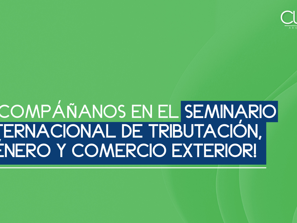 ¡Acompáñanos en el Seminario Internacional de Tributación, Género y Comercio Exterior!